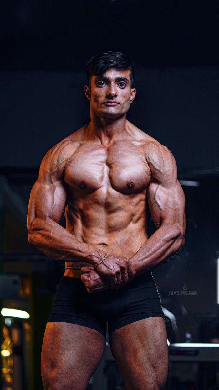 Sameer Chauhan, Strength and Physique Coach, training in the gym