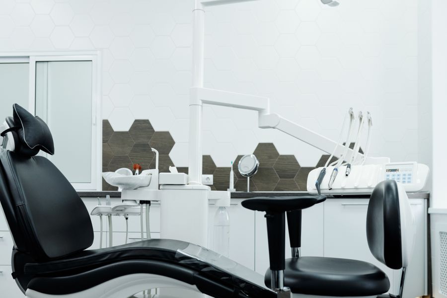 A spotless operatory prepared with sealed, sterilized instruments