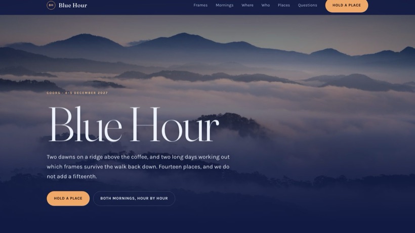 Blue Hour template preview