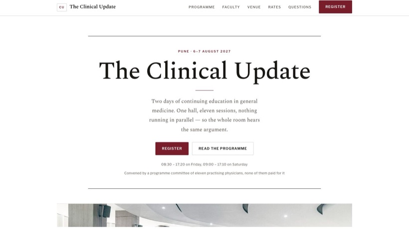 The Clinical Update template preview