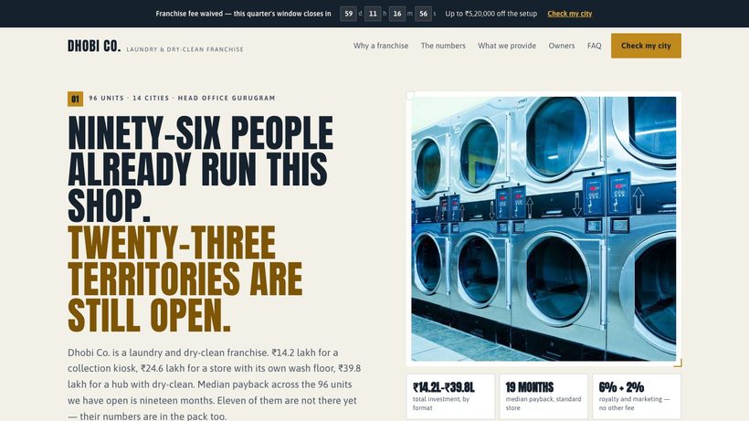 DHOBI CO. template preview