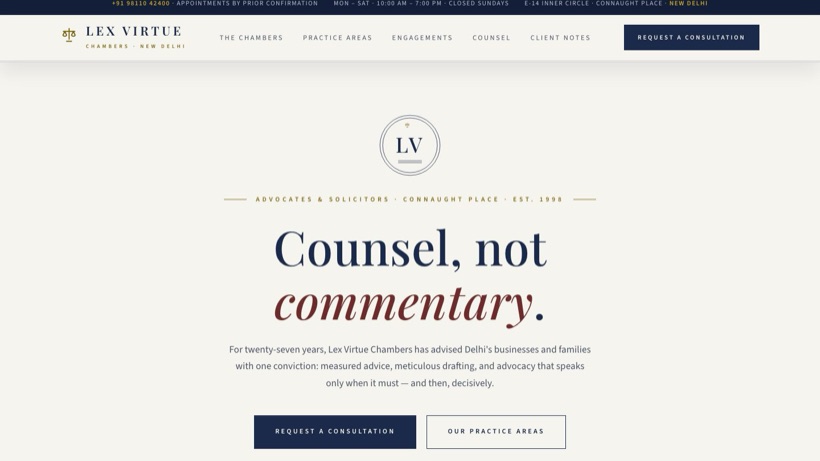 Lex Virtue Chambers template preview