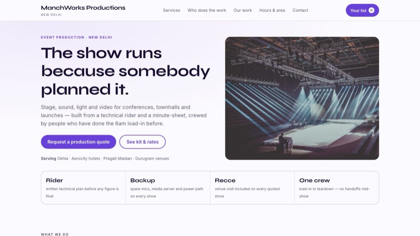 ManchWorks Productions template preview