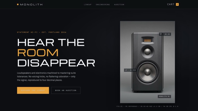 Monolith Audio template preview
