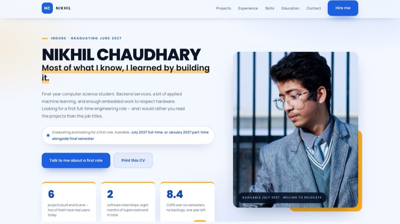 NIKHIL CHAUDHARY template preview