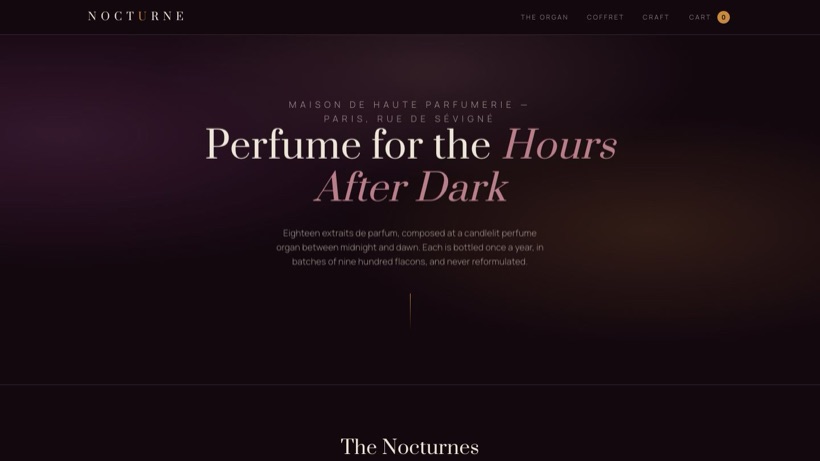 Nocturne Parfums template preview