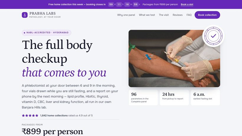 PRABHA LABS template preview