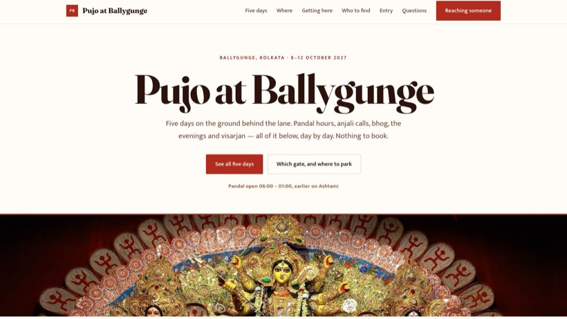 Pujo at Ballygunge template preview