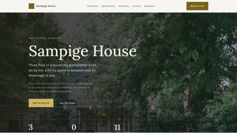 Sampige House template preview