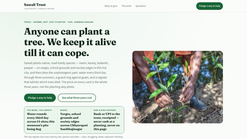 Sawali Trust template preview