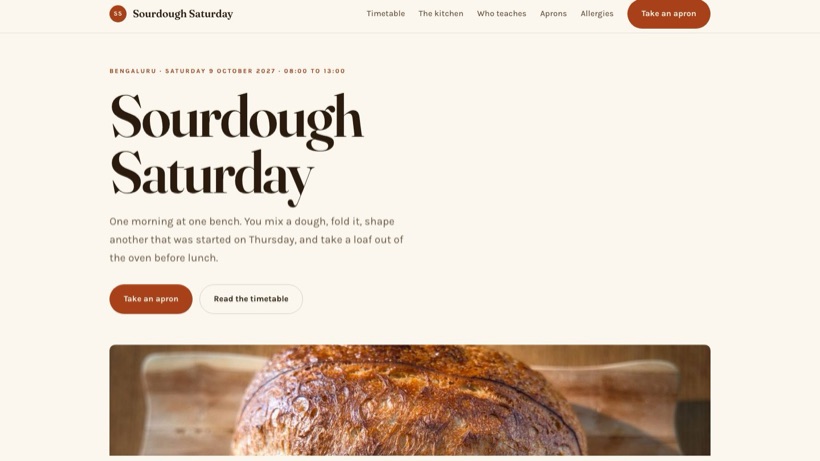 Sourdough Saturday template preview