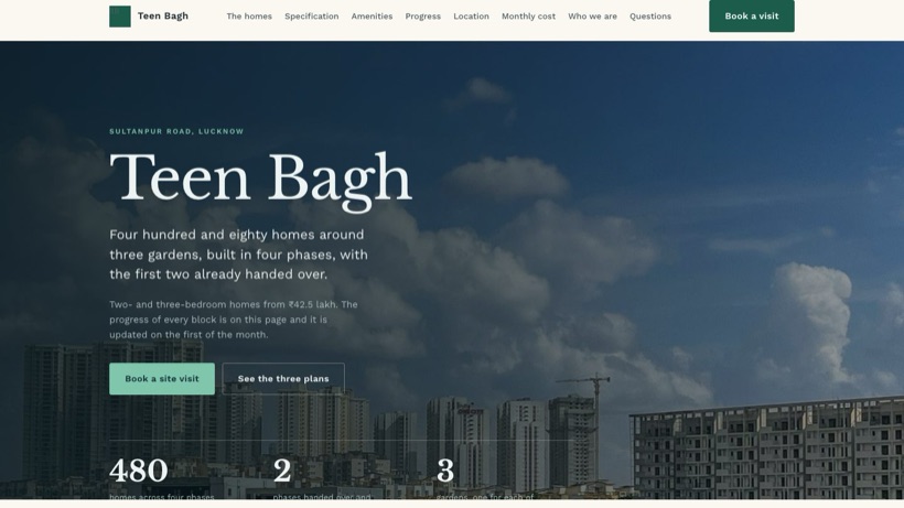 Teen Bagh template preview