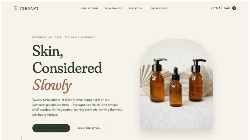 Verdant Apothecary template preview