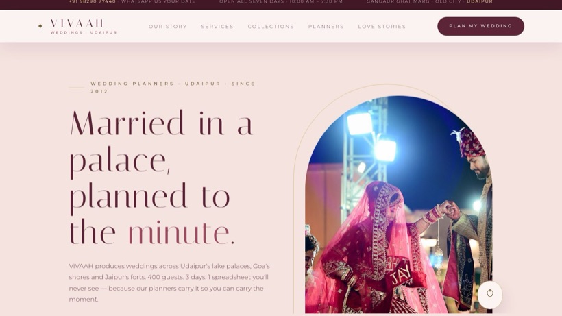 VIVAAH Weddings template preview