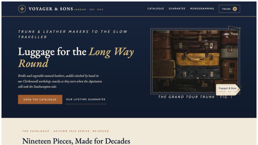 Voyager & Sons template preview