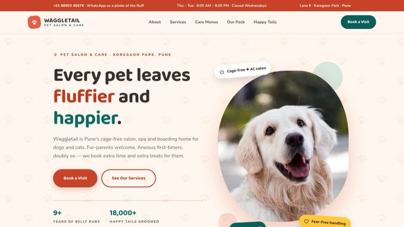 Waggletail template preview